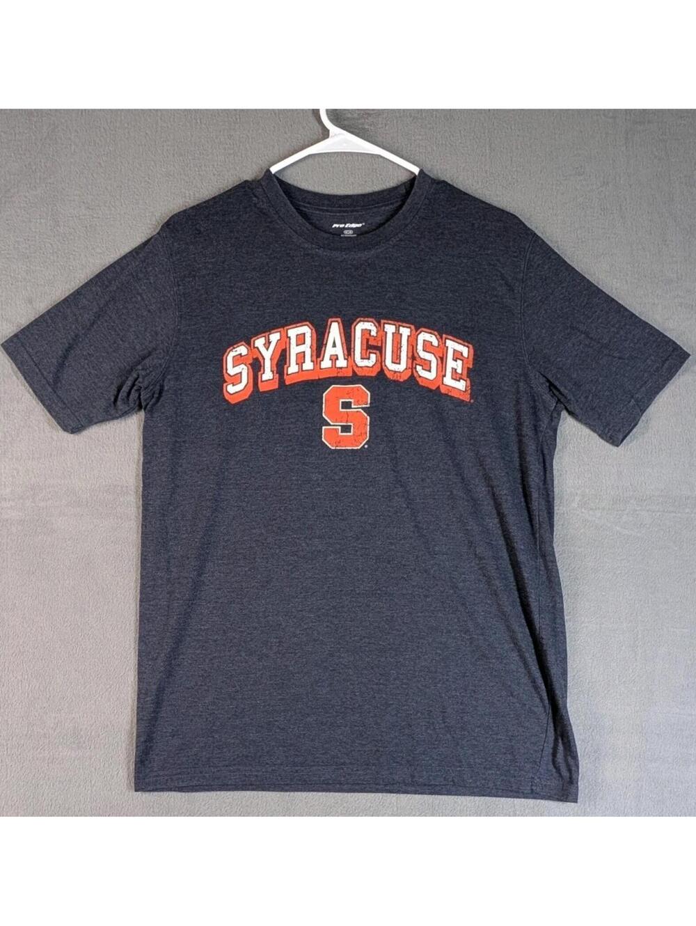 Pro Edge Syracuse Mens Medium Heather Navy NCAA College Graphic T Shirt Tee